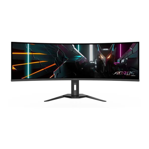 GIGABYTE AORUS CO49DQ - 49 Inch DUAL QHD 144Hz 0.03ms HDMI 2.1 Edge QD-OLED Curved Gaming Monitor - Black