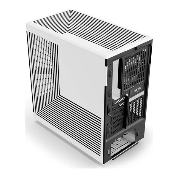 HYTE Y40 - ATX Mid Tower Case with Pre-installed 2x120mm Fans - Black/White