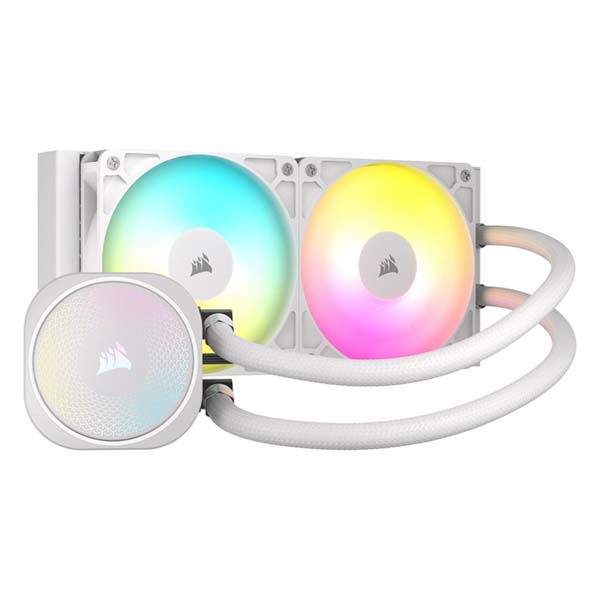 CORSAIR NAUTILUS 240 RS - 2x120mm ARGB CPU Liquid Cooler - White