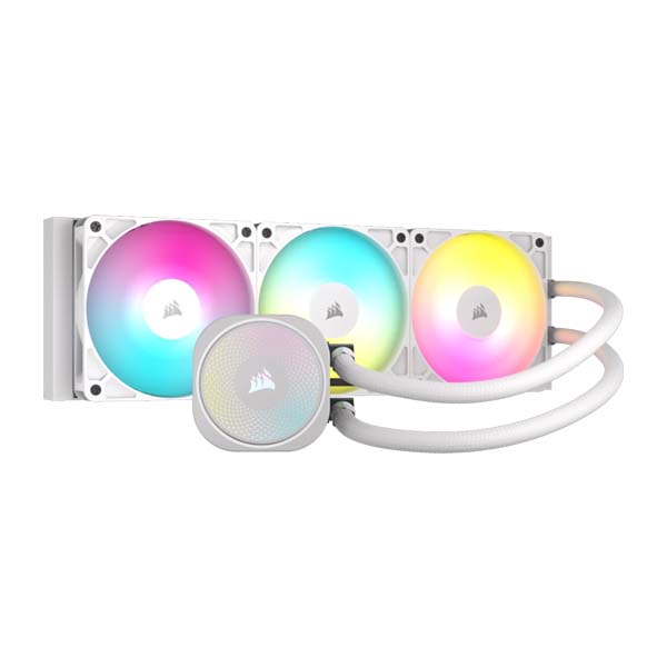 CORSAIR NAUTILUS 360 RS - 3x120mm ARGB CPU Liquid Cooler - White