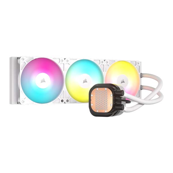 CORSAIR NAUTILUS 360 RS - 3x120mm ARGB CPU Liquid Cooler - White