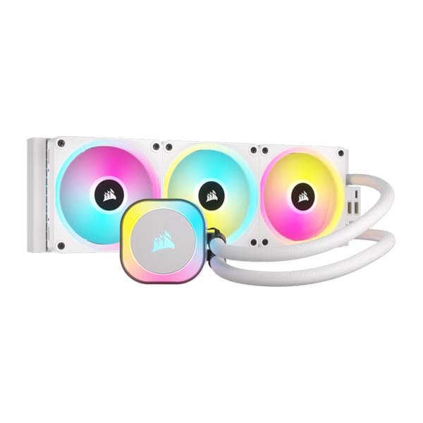 CORSAIR iCUE LINK H150i RGB - 360mm AIO CPU Liquid Cooler - White