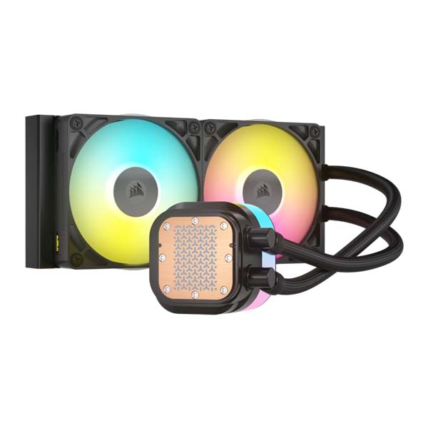 CORSAIR iCUE LINK TITAN 240mm - 2 x RX120 RGB AIO Liquid CPU Cooler - Black