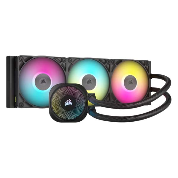 CORSAIR iCUE LINK TITAN 360mm - 3 x RX120 RGB AIO Liquid CPU Cooler - Black