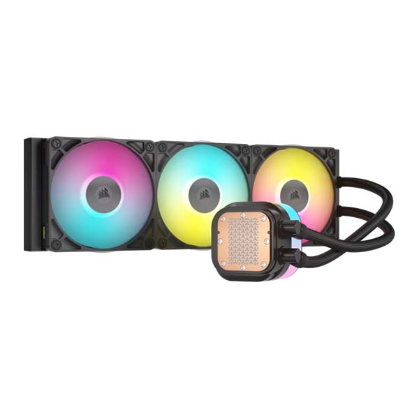 CORSAIR iCUE LINK TITAN 360mm - 3 x RX120 RGB AIO Liquid CPU Cooler - Black