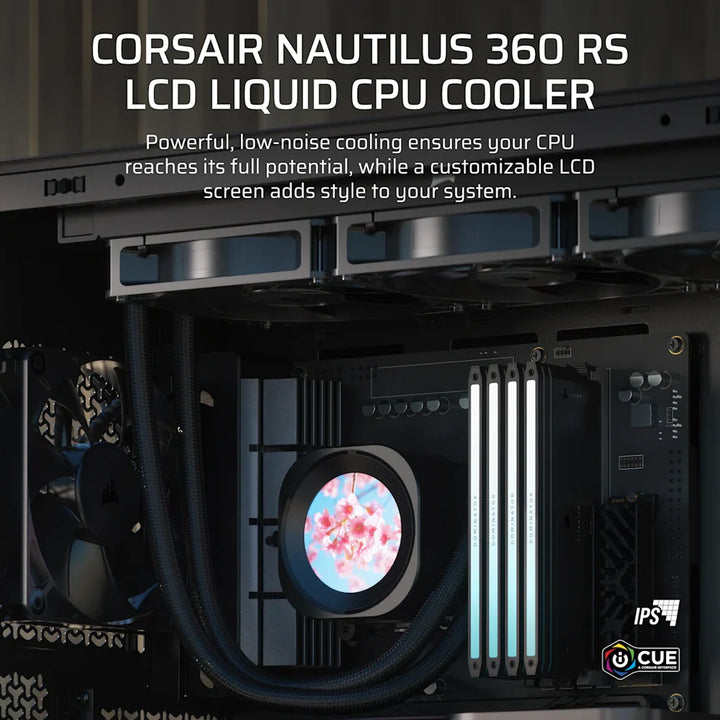 CORSAIR NAUTILUS 360 RS LCD Liquid CPU Cooler - Black