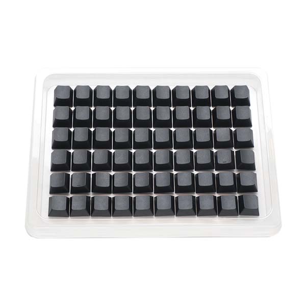 DUCKY PBT Single-Shot Cherry Profile 132-Keycaps Set - Blank Black