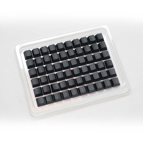 DUCKY PBT Single-Shot Cherry Profile 132-Keycaps Set - Blank Black