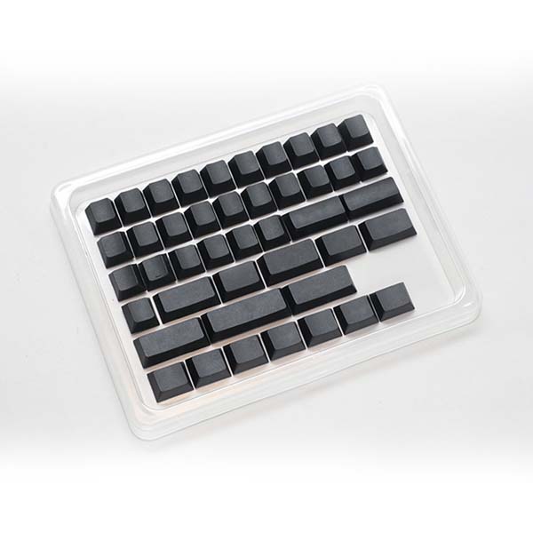 DUCKY PBT Single-Shot Cherry Profile 132-Keycaps Set - Blank Black