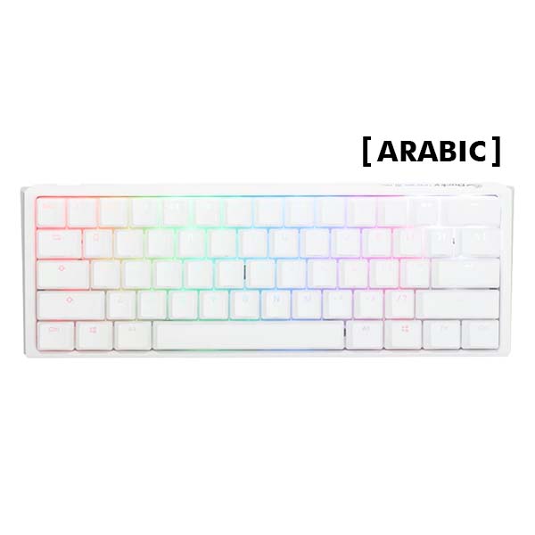 DUCKY ONE 3 MINI - Blue Switch RGB Hot-Swap Wired Mechanical Keyboard - Aura White - AR Layout