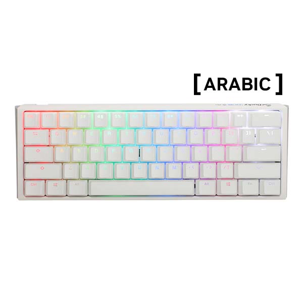 DUCKY ONE 3 MINI - Blue Switch RGB Hot-Swap Wired Mechanical Keyboard - Pure White - AR Layout