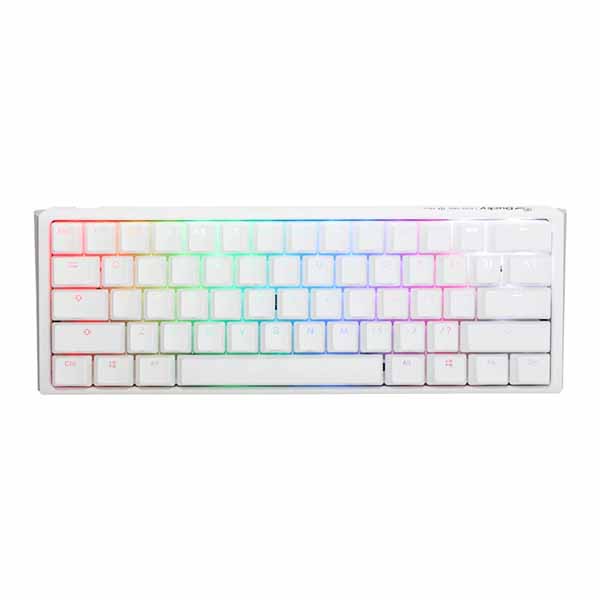 Ducky One 3 Mini - Red Switch RGB Hot-Swap Mechanical Keyboard - Aura White