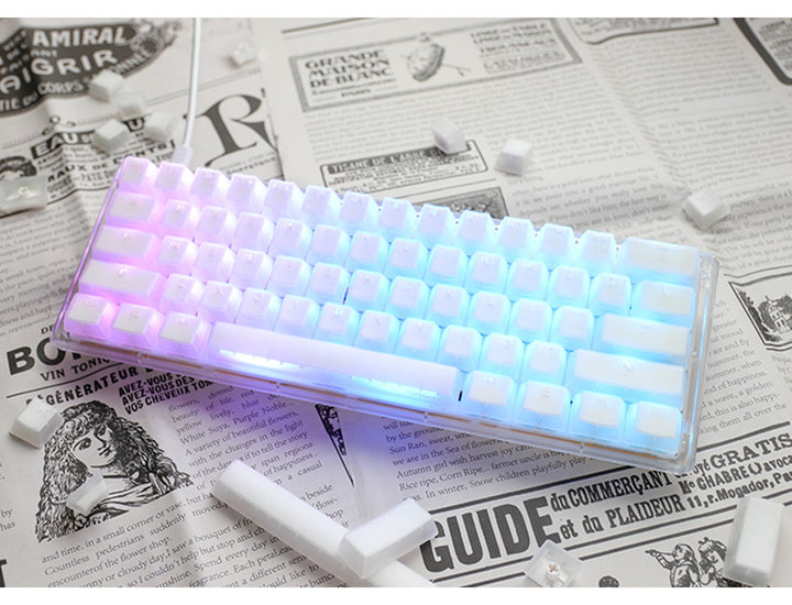 Ducky One 3 Mini - Red Switch RGB Hot-Swap Mechanical Keyboard - Aura White