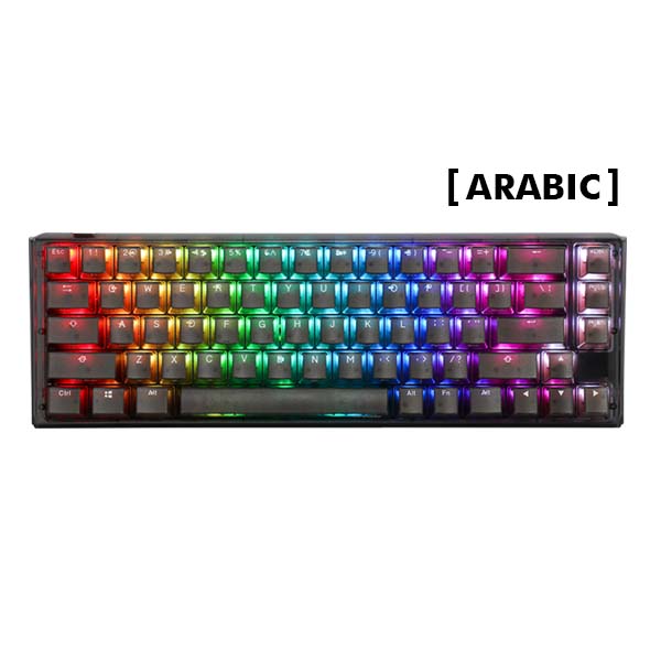DUCKY ONE 3 SF - Red Switch RGB Hot-Swap Wired Mechanical Keyboard - Aura Black - AR Layout