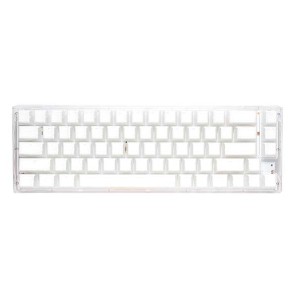DUCKY ONE 3 SF - Red Switch RGB Hot-Swap Wired Mechanical Keyboard - Aura White - AR Layout