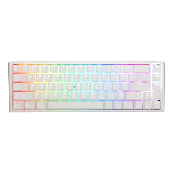 Ducky One 3 SF - Silent Red Switch RGB Hot-Swap Mechanical Keyboard - Aura White