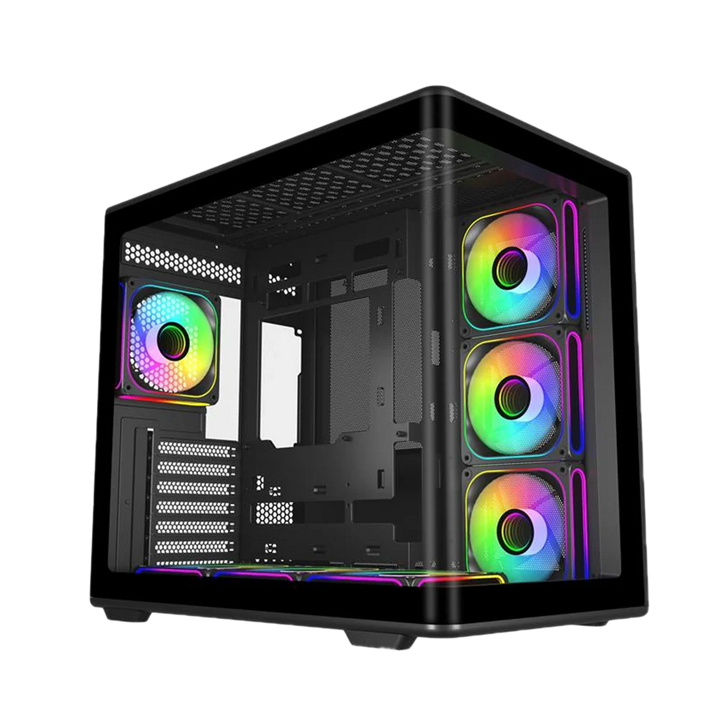 Cooler Master Elite 600 With Pre-installed 7 Fans ATX Case - Black