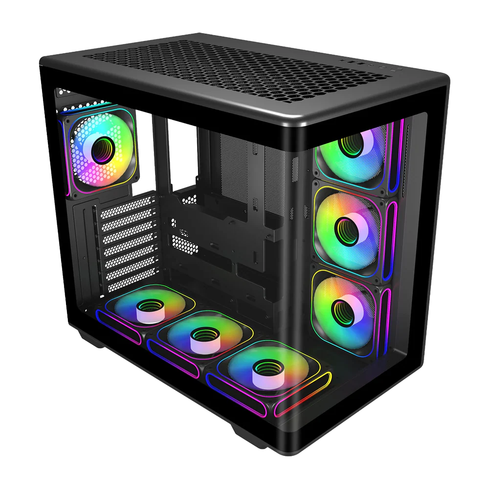 Cooler Master Elite 600 With Pre-installed 7 Fans ATX Case - Black