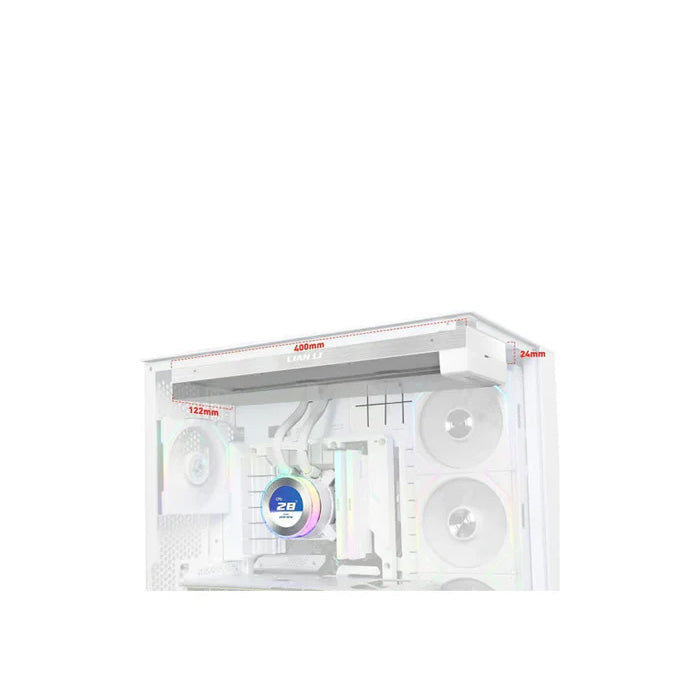 LIAN LI Hydro-Shift II LCD-C 360mm Fanless CPU Cooler with 2.1" IPS LCD Screen - White