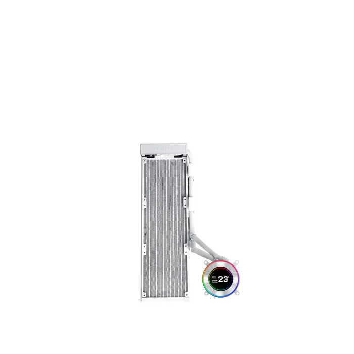 LIAN LI Hydro-Shift II LCD-C 360mm Fanless CPU Cooler with 2.1" IPS LCD Screen - White