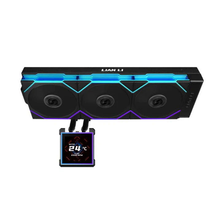 LIAN LI Hydro-Shift II LCD-S 360TL Liquid CPU Cooler with TL Wireless Fans, 3.4" IPS LCD Screen - Black