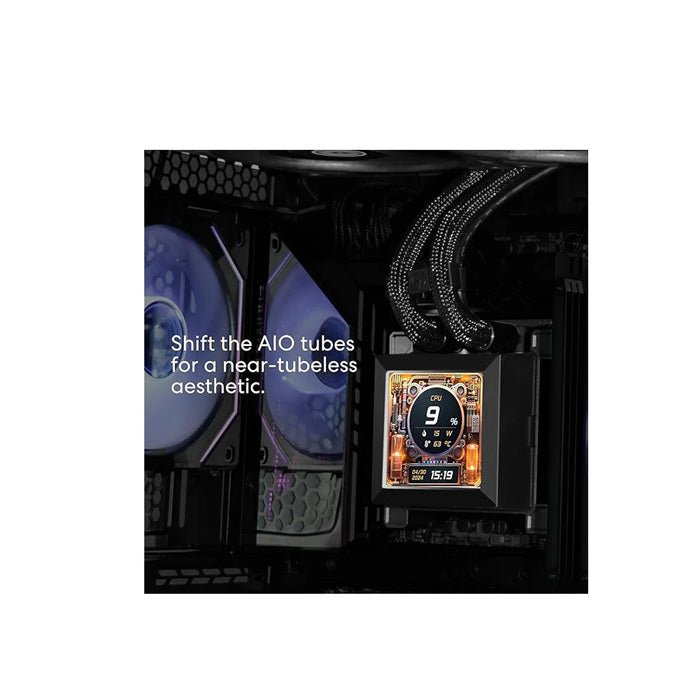 LIAN LI Hydro-Shift LCD AIO 360mm Liquid CPU Cooler with 2.88" IPS LCD Screen - Black