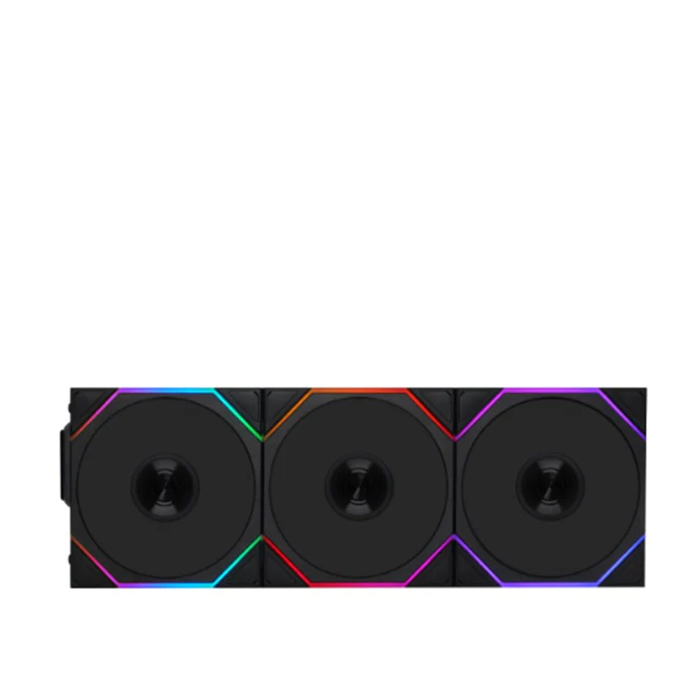 LIAN LI UNI FAN TL Wireless LCD Reverse Blade 120mm ARGB Case Fans with 1.6” LCD Screen (3 Pack) - Black