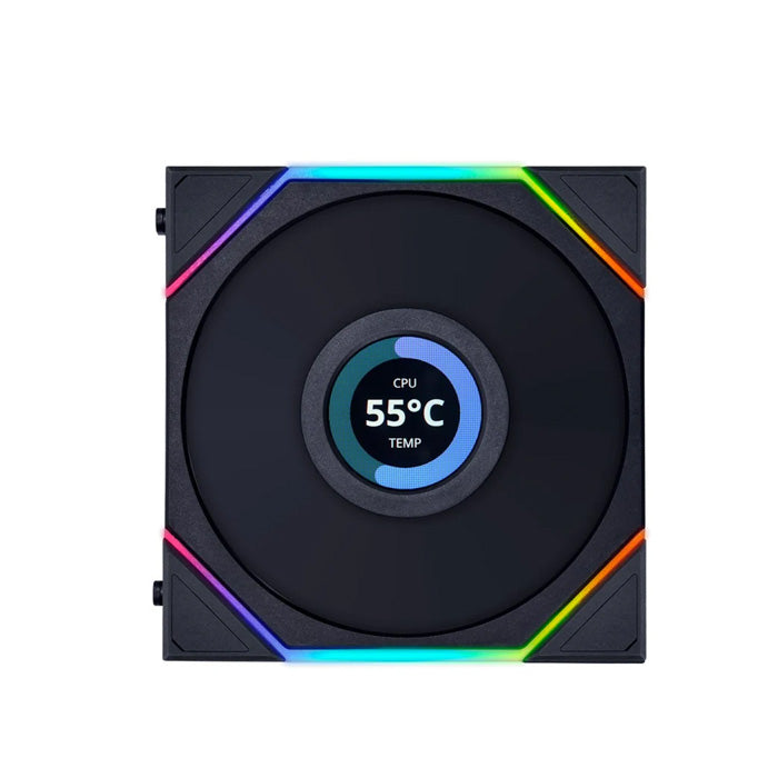 LIAN LI UNI FAN TL LCD 120mm ARGB Cooling Fan with 1.6" LCD Screen (Pack of 3)