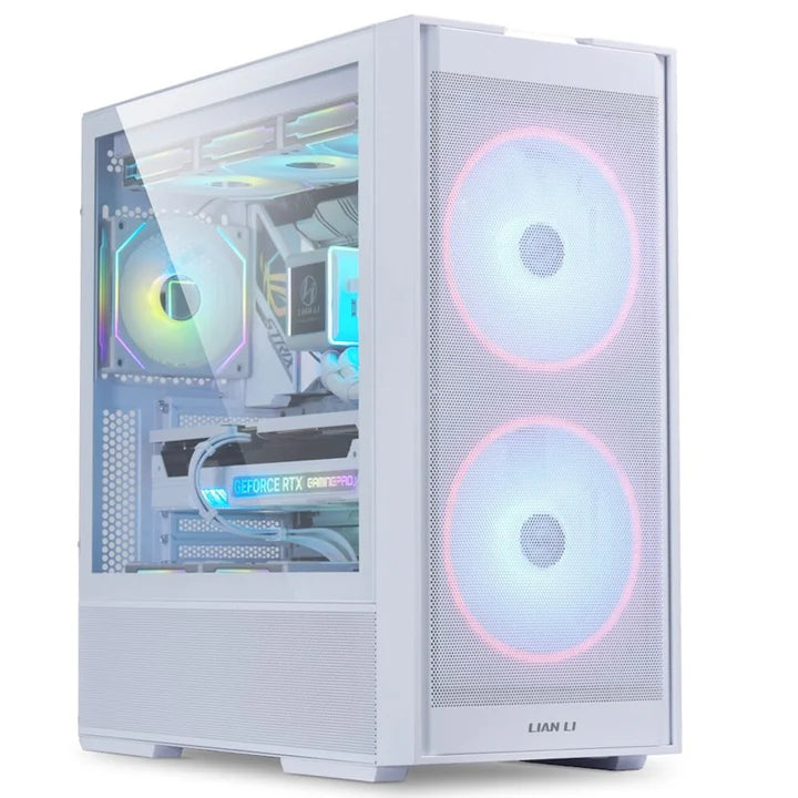 LIAN LI LANCOOL 206 ATX Mid Tower Gaming PC Case (2 ARGB Fans Included) - White