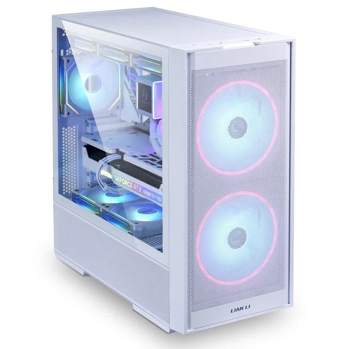 LIAN LI LANCOOL 206 ATX Mid Tower Gaming PC Case (2 ARGB Fans Included) - White