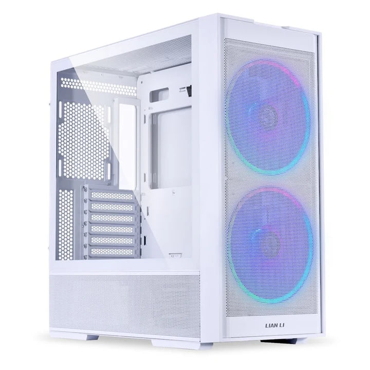 LIAN LI LANCOOL 206 ATX Mid Tower Gaming PC Case (2 ARGB Fans Included) - White