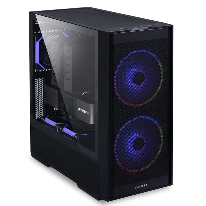 LIAN LI LANCOOL 206 ATX Mid Tower Gaming PC Case (2 ARGB Fans Included) - Black