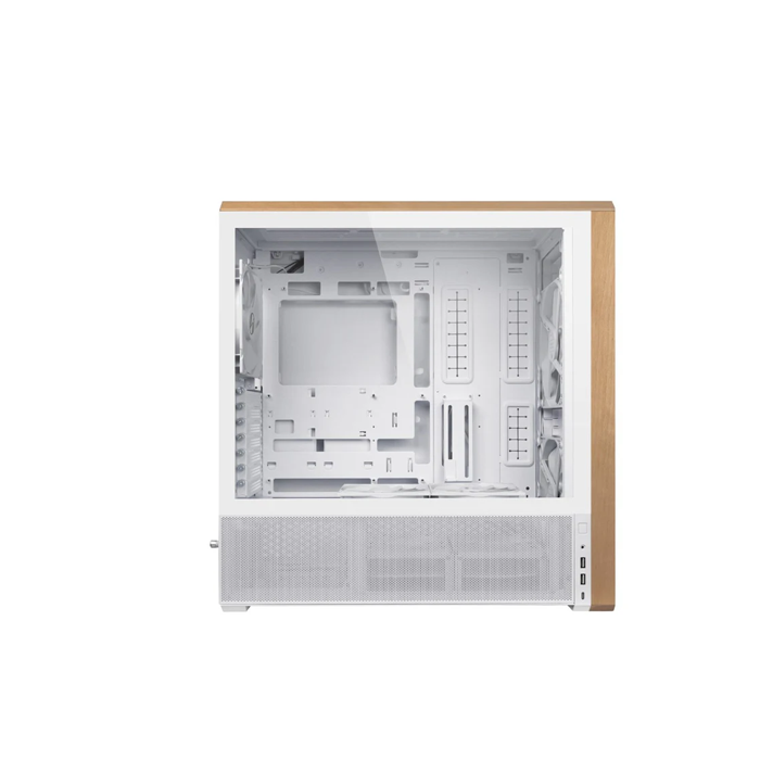 LIAN LI Lancool 217 Mid Tower ATX Gaming Case, White (5 Fans Included)