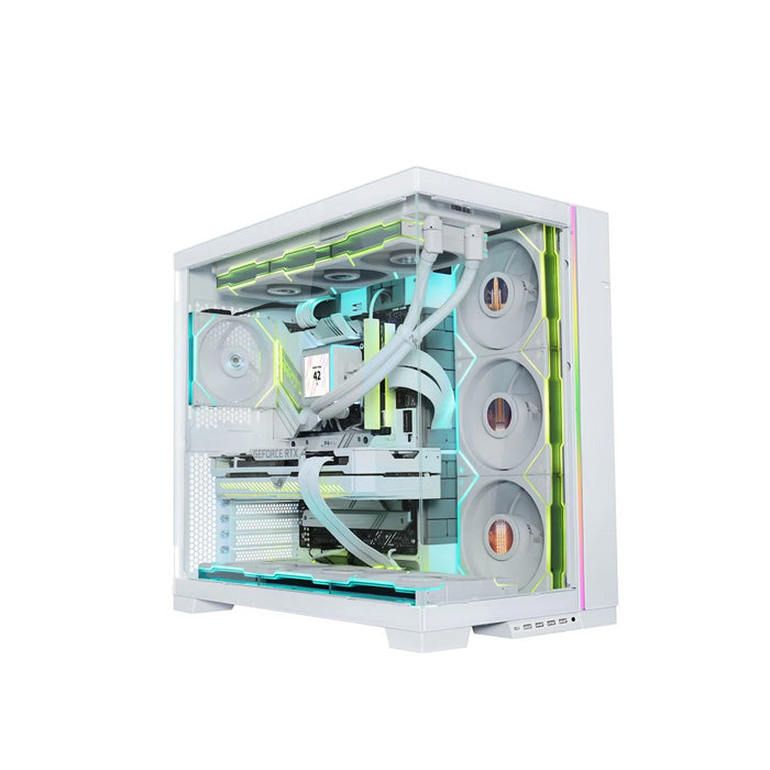 LIAN LI O11 Dynamic EVO XL RGB Tempered Glass Full Tower Gaming Case - White (Fans Not Included)