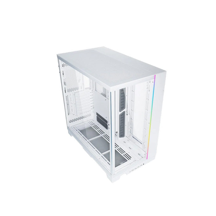 LIAN LI O11 Dynamic EVO XL RGB Tempered Glass Full Tower Gaming Case - White (Fans Not Included)