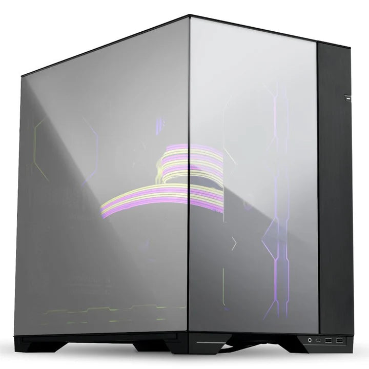 LIAN LI O11 VISION Tempered Glass Mid Tower Gaming Case - Chrome (Fans Not Included)