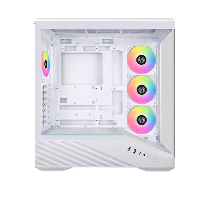 LIAN LI Vector V100 E-ATX Mid Tower Gaming Case - White (4 ARGB Fans Included)
