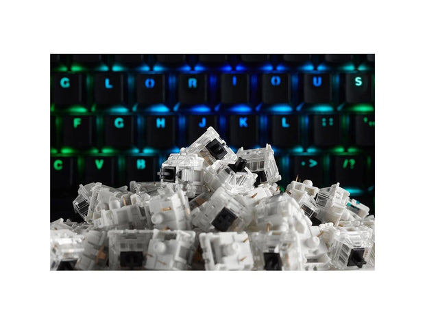 Glorious Gateron Green Mechanical Keyboard Switches (120 pack) - Black