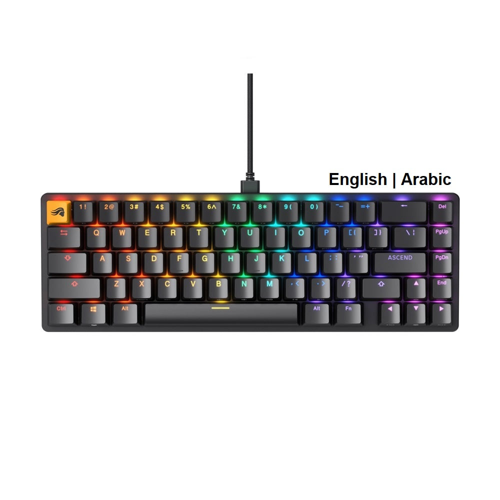 Glorious GMMK2 Compact 65% (Arabic Layout) – Black Modular Mechanical Gaming Keyboard