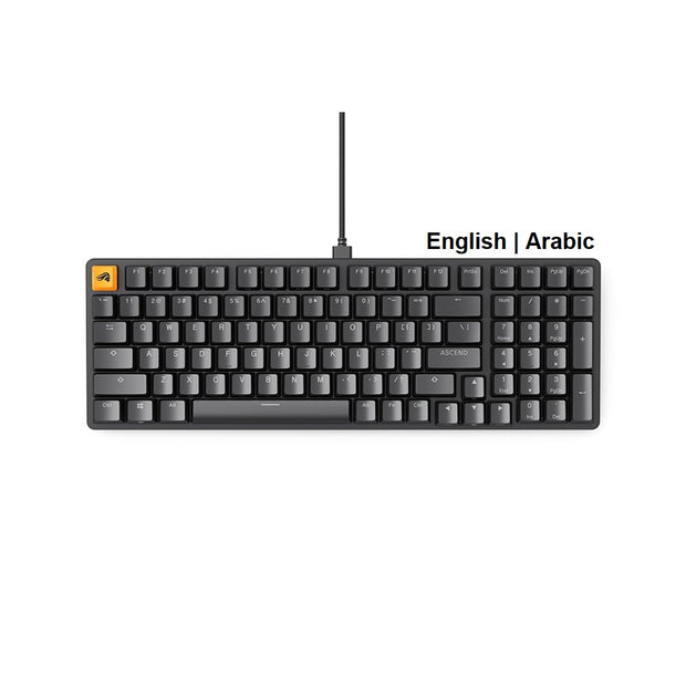 Glorious GMMK2 Full-Size 96% (Arabic Layout) – Black Modular Mechanical Gaming Keyboard