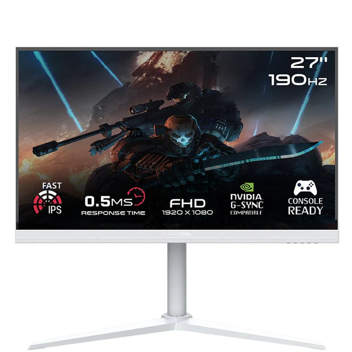 GAMEON GOA27FHD190IPS Artic Pro Series 27" FHD, 190 Hz, MPRT 0.5 ms, Fast IPS Gaming Monitor (Support PS5) - White