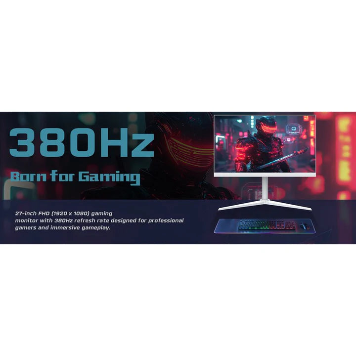 GAMEON GOAP27FHD380IPS Artic Pro Series 27" FHD, 380 Hz, MPRT 0.5 ms, HDMI 2.1, Fast IPS Gaming Monitor (Support PS5) - White