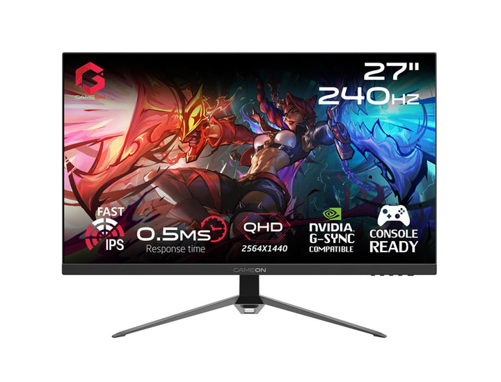 GAMEON GOES27QHD240IPS 27" QHD, 240Hz, MPRT 0.5ms, HDMI 2.1, Fast IPS Gaming Monitor (Support PS5)