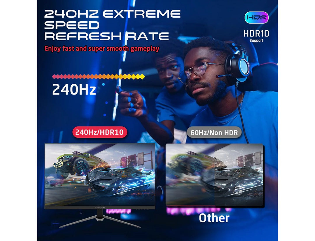 GAMEON GOES27QHD240IPS 27" QHD, 240Hz, MPRT 0.5ms, HDMI 2.1, Fast IPS Gaming Monitor (Support PS5)