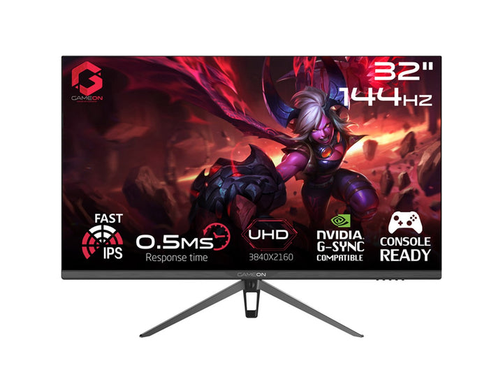 GAMEON GOP32UHD144IPS 32" UHD, 144Hz, MPRT 0.5ms, HDMI 2.1, IPS Gaming Monitor (Support PS5)