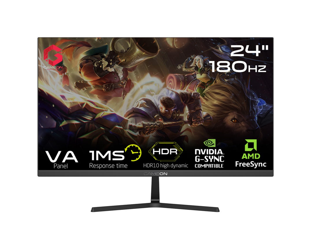 GAMEON GOPS24180VA 24" FHD VA, 180Hz, 1ms, HDMI 2.0 Gaming Monitor (Adaptive Sync and G-Sync Compatible)