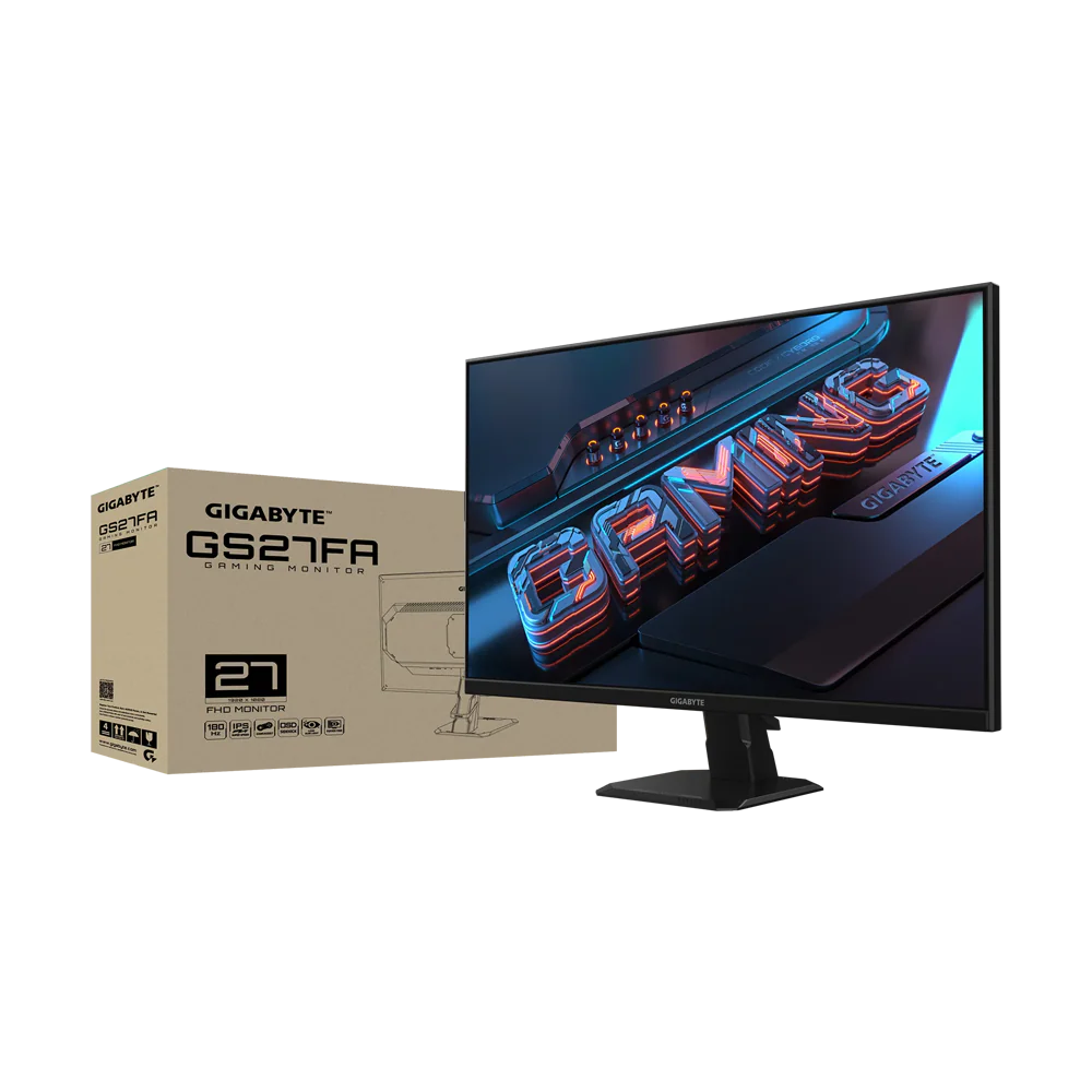 GIGABYTE GS27FA 27 Inch 180Hz FHD HDMI 2.0 1ms Gaming Monitor - Black