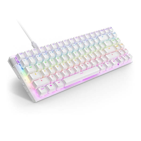 NZXT FUNCTION 2 MINI TKL - RGB Hot-Swap Wired Optical Gaming Keyboard - White