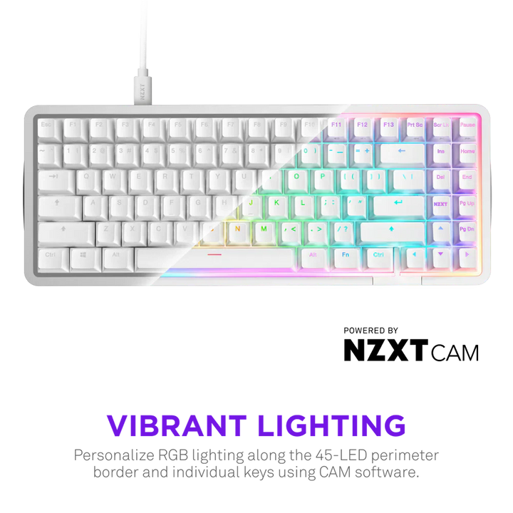 NZXT Function Elite Mini TKL Wired Gaming Keyboard - Black