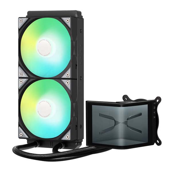 TRYX PANORAMA SE ARGB 240 - 2x120mm AIO CPU Liquid Cooler - Black